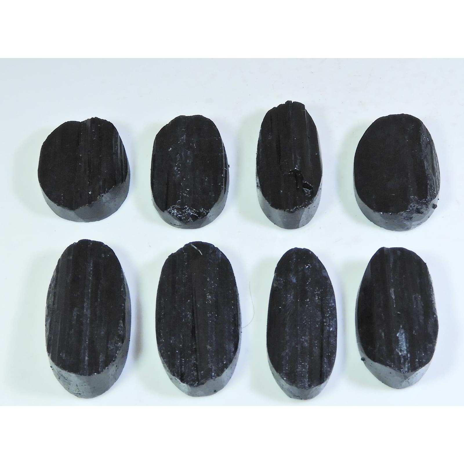 

420Cts.Natural Black Tourmaline Oval Shape Cabochon Loose Gemstone 08Pcs Lot C-342