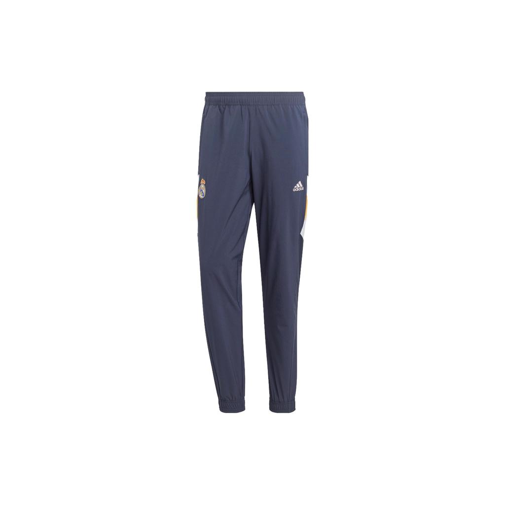 Adidas Icons Retro Series Real Madrid Football Logo Print Sports Pants Men Bottoms Navy-Blue HT6451