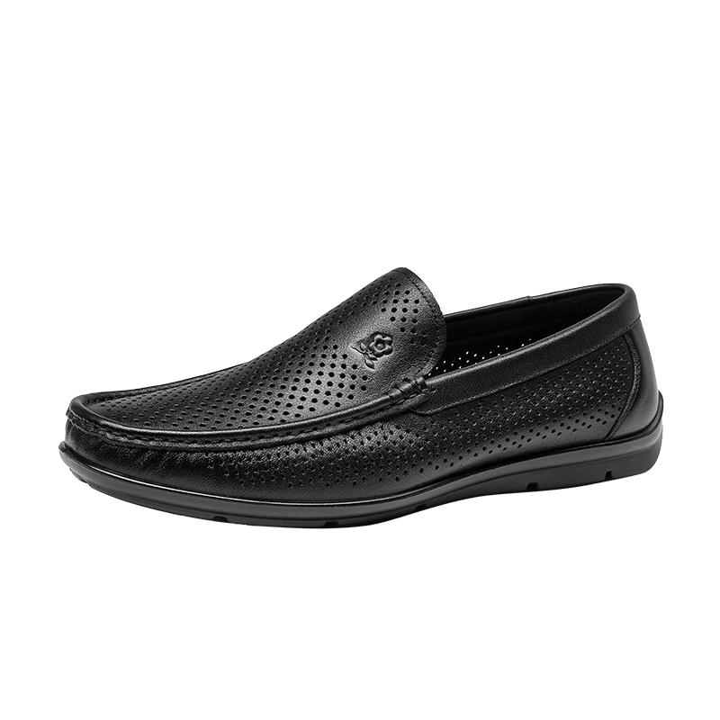 MONTAGUT Men s Breathable Leather Casual Slip-On Shoes EU 41