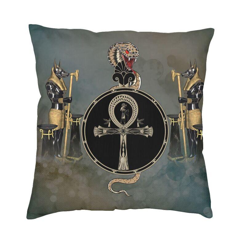 Ancient Egyptian Anubis Cushion Cover Double Side Print Hieroglyphics Throw Pillow Case For Car Cool Pillowcase Home Decorative