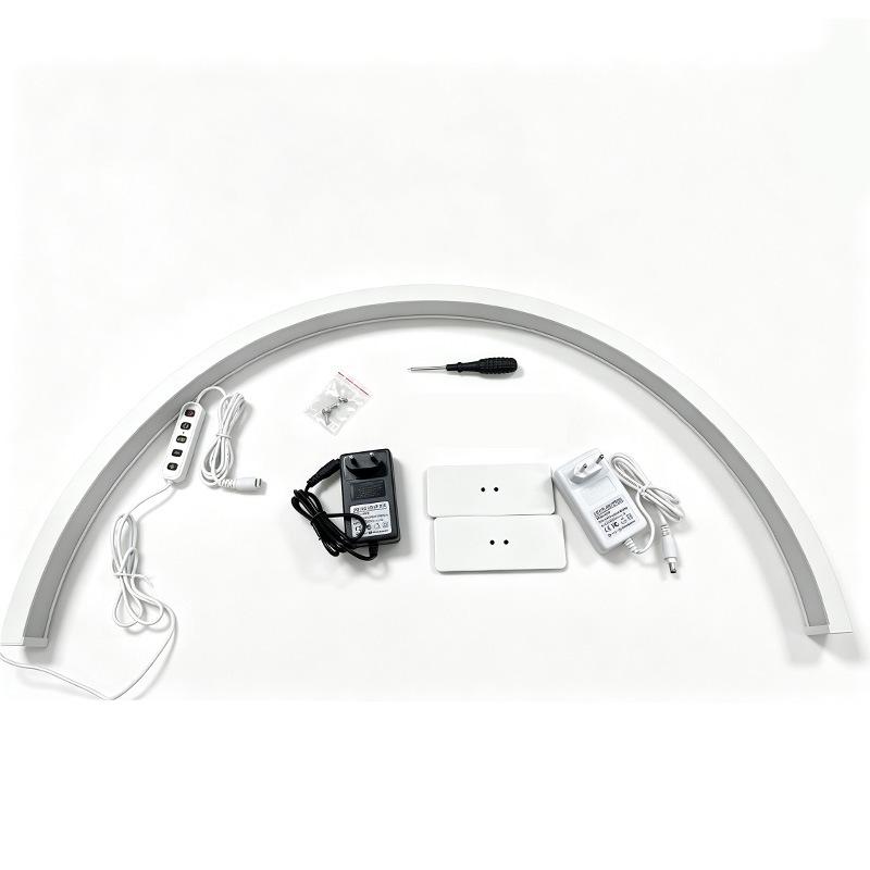 Half-Moon Dimmable Ring Light for Shadow-Free Cross-Border Nail Art