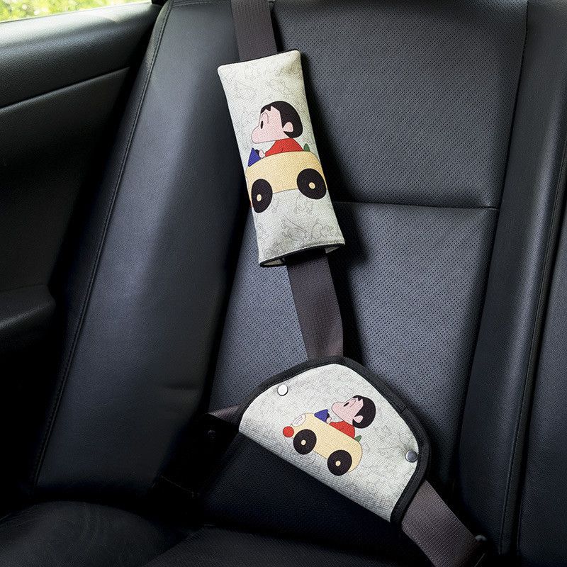 

Crayon Xiaoxin Car Safety Belt Shoulder Pad Cover Cute Safety Belt Protective Case All Year Round Neutral Kids Anti-Strangulation Decoration [Shoulder Pads + Seat Belt Adjuster] Xiaoxin