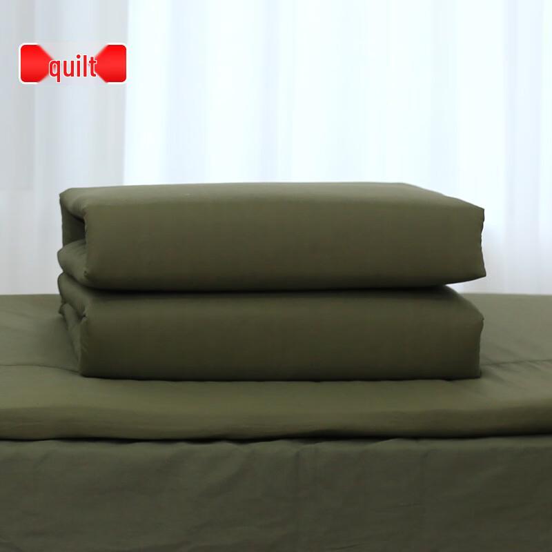 Grass Green Winter Cotton Quilt Set