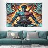 Samurai Dragon Warrior Tapestry Epic Anime Wall Art Perfect Your Bedroom or Living Room Decor Featuring Mythical Dragon Design