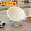 Vegetable Washing Basin Drain Basket Kitchen Plastic Fruit Tray Living Room Water Filter Vegetable Basket Fresh-keeping Box Double Layer Drain Basket