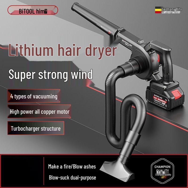 Cordless Electric Hair Dryer & Blower Vacuum with Lithium Battery