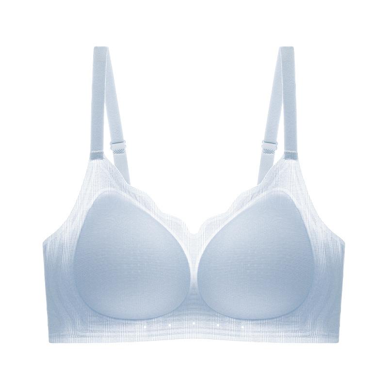 A Antibacterial ultra-thin breathable summer bra underwear women's soft support invisible beauty back gathering breast bra cover