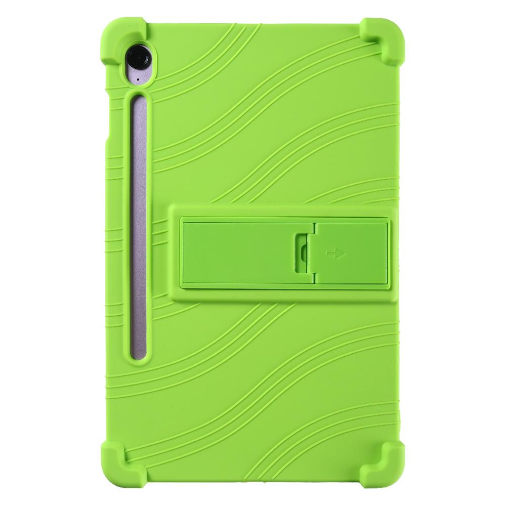 For Samsung Galaxy Tab S10 FE+ Silicone Case with Kickstand Rugged Protective Cover