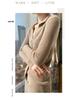 2024 Autumn/Winter Wool Lapel Cardigan with Pockets - Seven-Stitch, Thick, Solid Color Knitwear