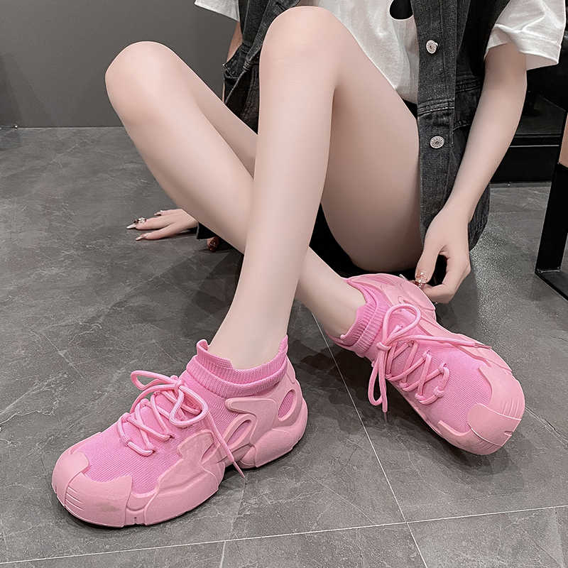 Fashion Big Sole Thick Heeled Home Women Woven Elderly Sneakers Sports Shoes Basketball Wide Fit Due To Affordable Price Shose