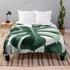 Tropical Monstera Leaves Dream #2 #tropical #decor #art Throw Blanket