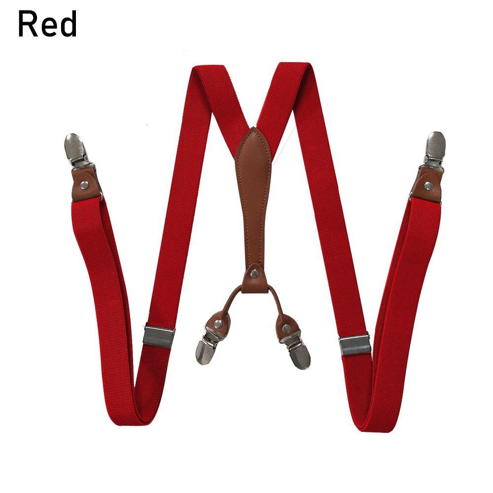 Y Shape Elastic Braces 4 Clips Trouser Straps Belt New Brace Strap Belt  Men Women