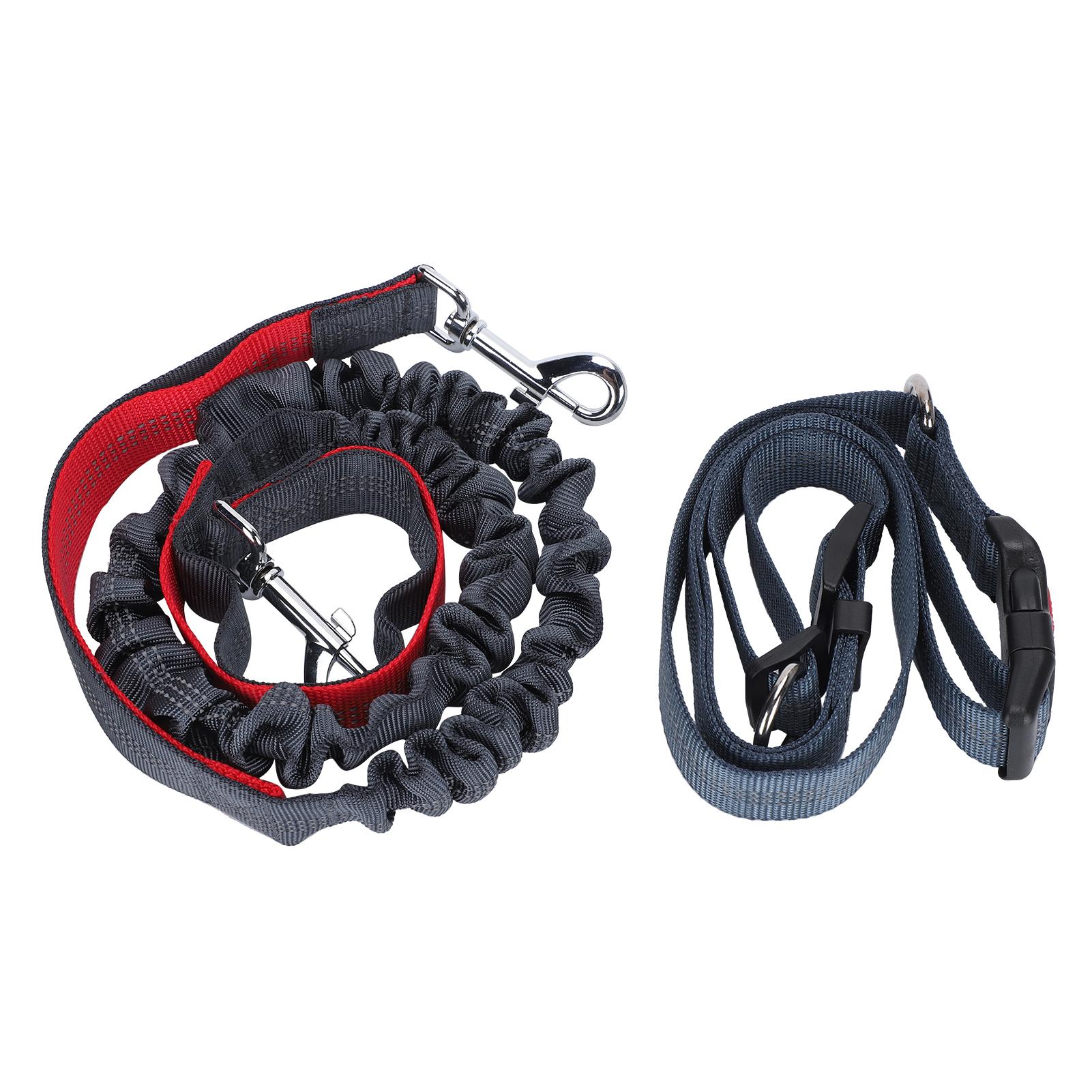 Pet Dog Nylon Traction Rope Reflective BreakProof Outdoor     Seat Belt(Red )