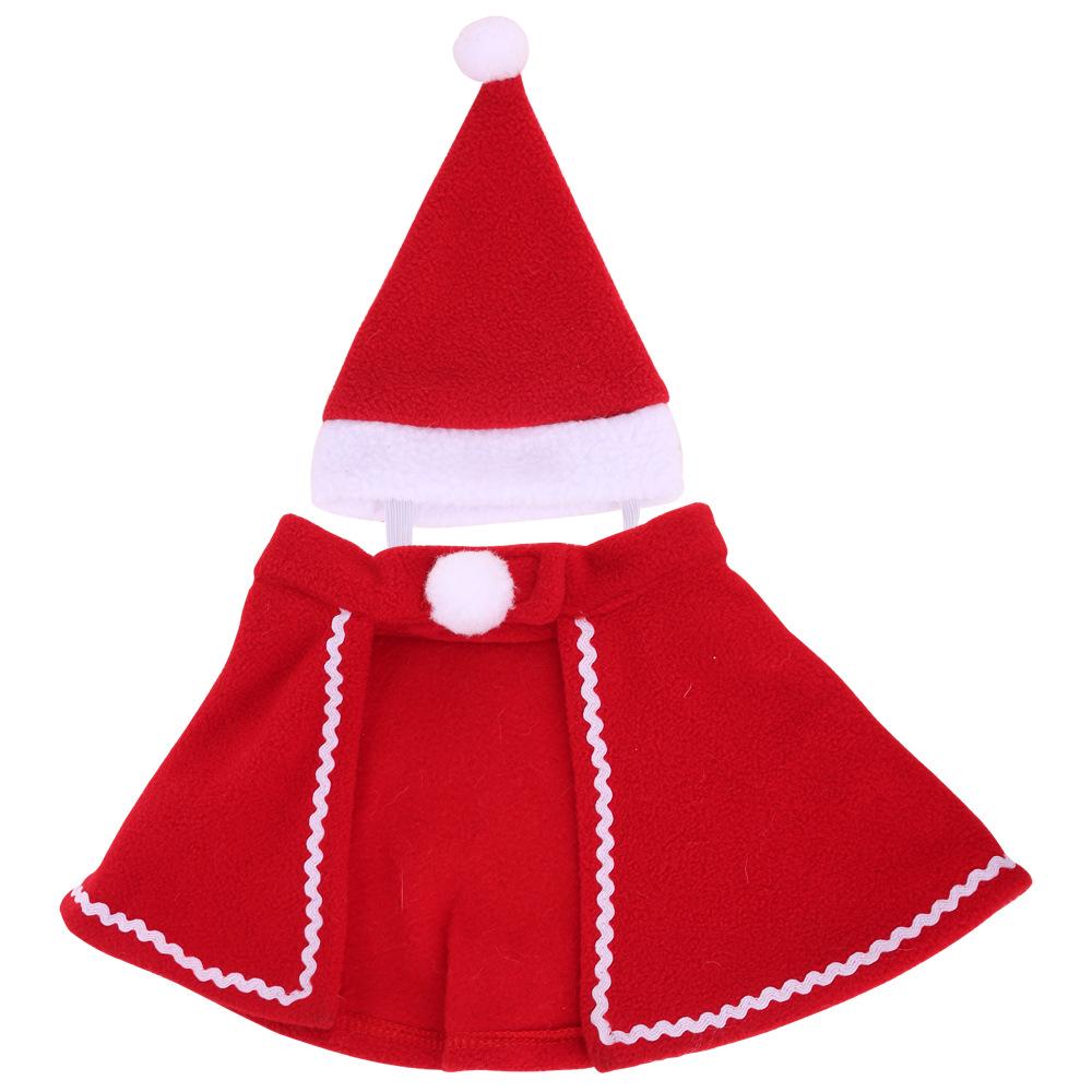 Festival Puppy Dog Clothes Santa Christmas Pet Clothes Hoodie Coat Clothing for Dog Small Teddy Dog Clothes красный