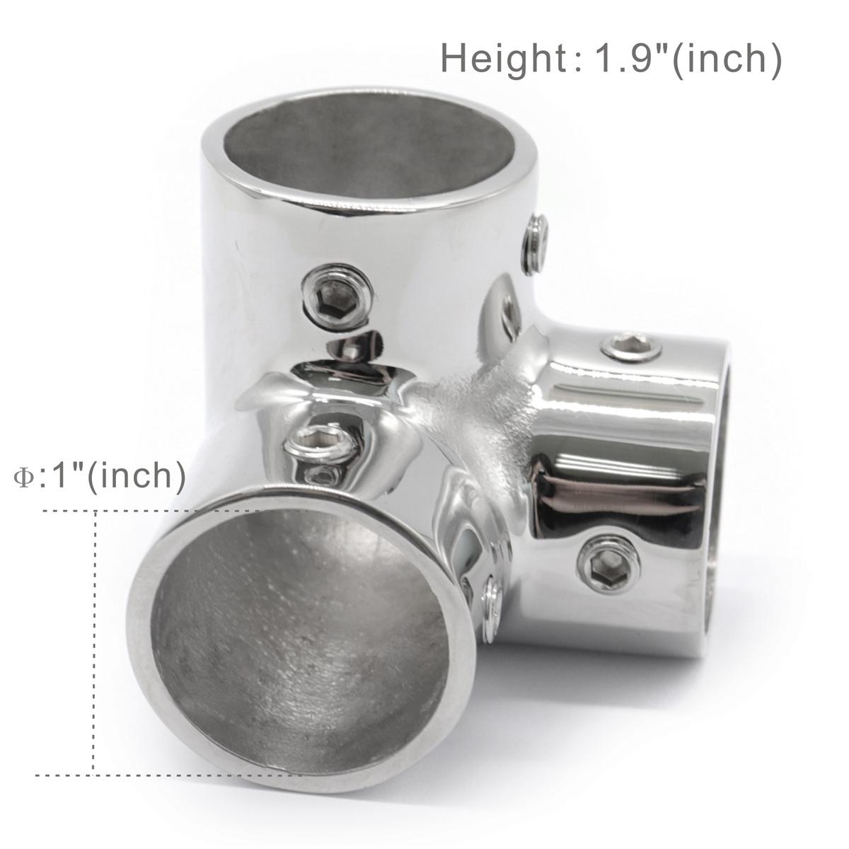 

Фитинг для поручня лодки, 3-ходовой угловой уголок, фурнитура, 25 мм, детали для лодок, аксессуары, морская фурнитура белый