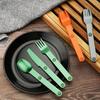 Sada magnetických náčiní Kovové příbory Potravinářské leštěný povrch BPA Free Venkovní cestovní Nůž Vidlička Lžíce Sada Camping Utensils