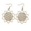 Drop & Dangle Earring Plant Flower Of Life Minimalist Jewelry ComponentsEarring Size 18x19mm QE020