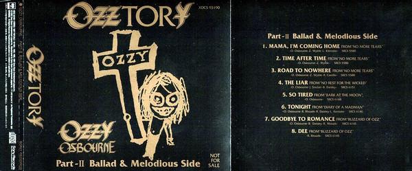 

CD OZZY OSBOURNE - Part-2 Ballad & Melodious Side XDCS93190 Sony 1995 Japan Rock Used