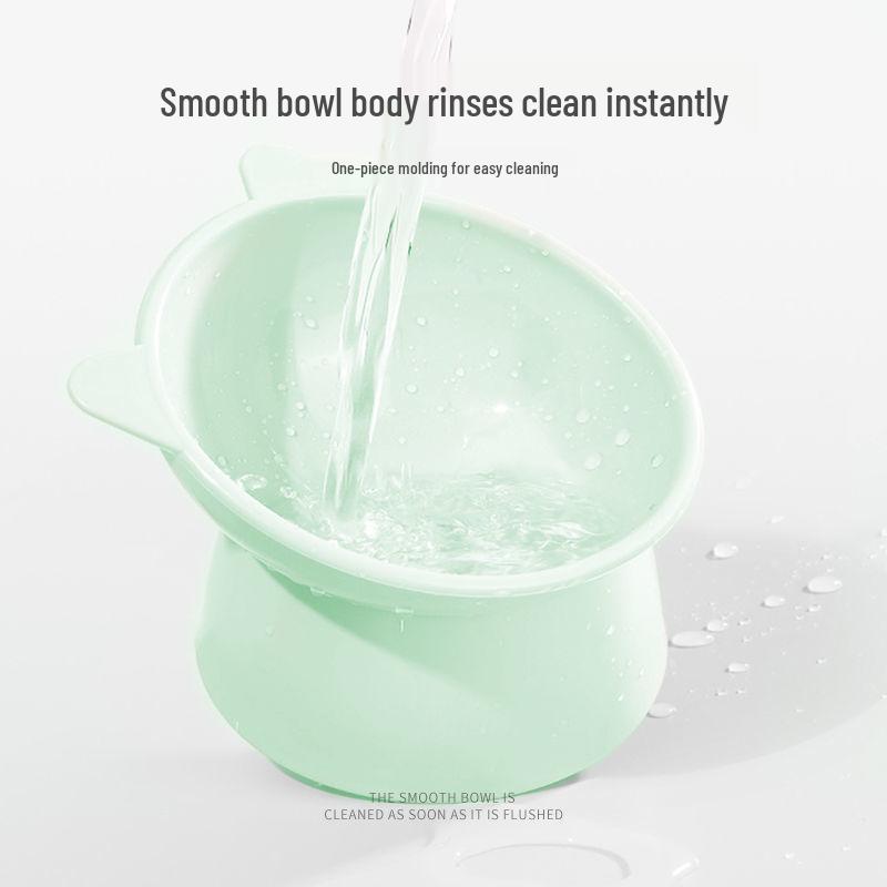 High-Foot Cat Bowl: Non-Slip, Anti-Tip, Slanted Design for Pet Neck Protection.