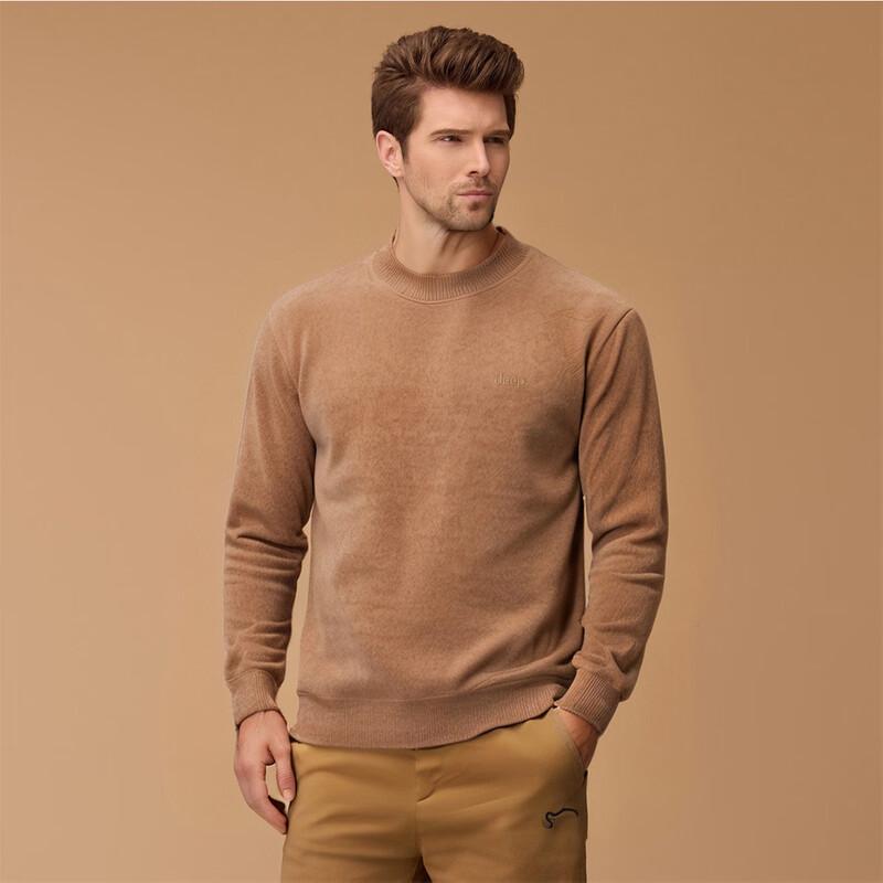 Jeep Men's Embroidered Fleece Pullover Sweater