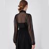 Long Sleeve Shawl Collar for Women Breathable Tulle for Camisole Dress