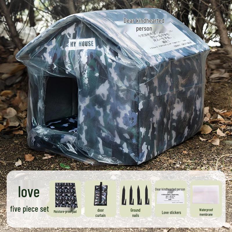 Fully Enclosed Waterproof Pet Nest for Dogs & Cats - Autumn/Winter
