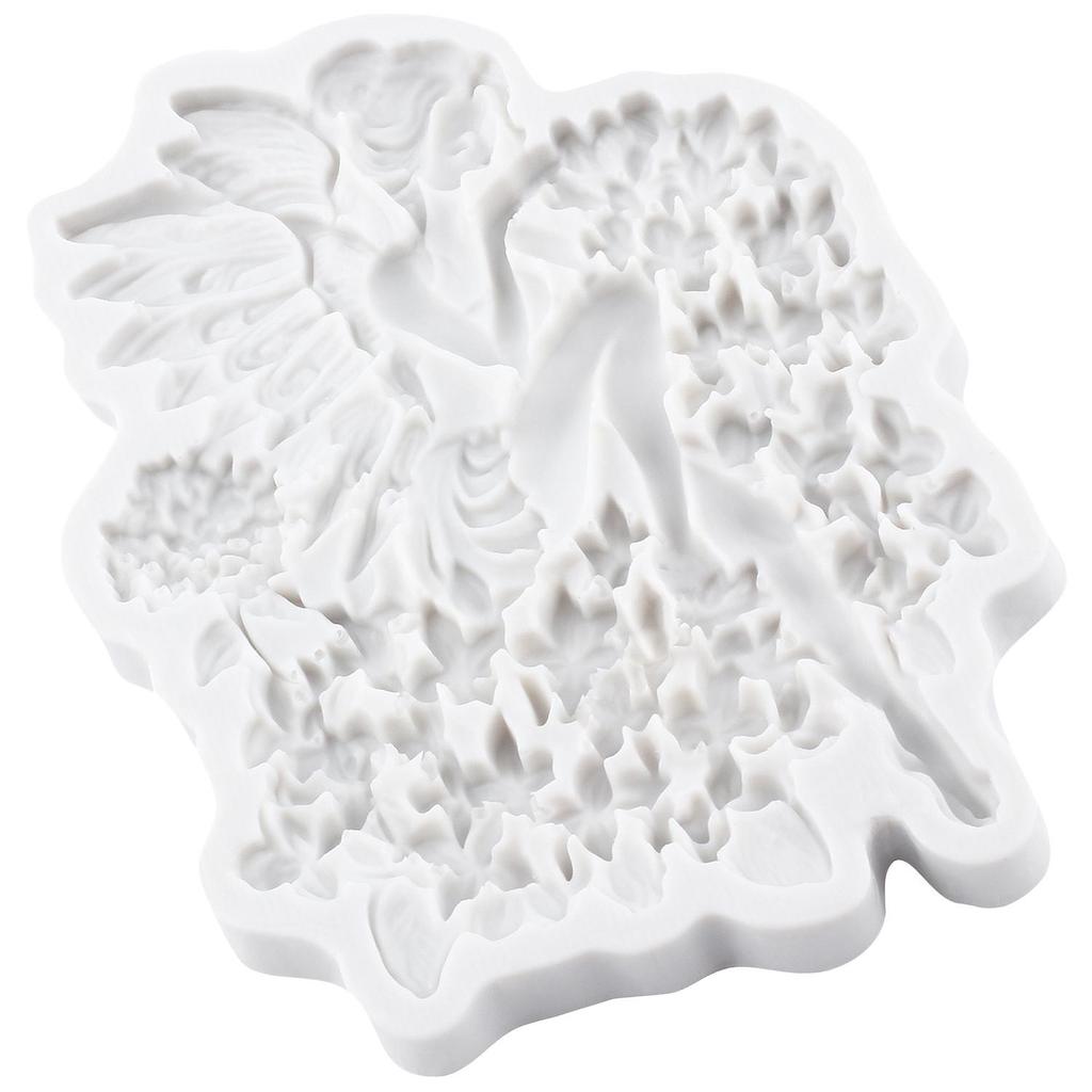 Flower Fairy Silicone Mold Butterfly Fairy Fondant Molds Cake Decorating Tools Theme Cake Dessert Decorated Chocolate Candy Mold
