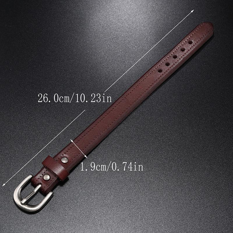 Men's Punk Rock Leather Bracelet - Smooth Retro Cowhide Design