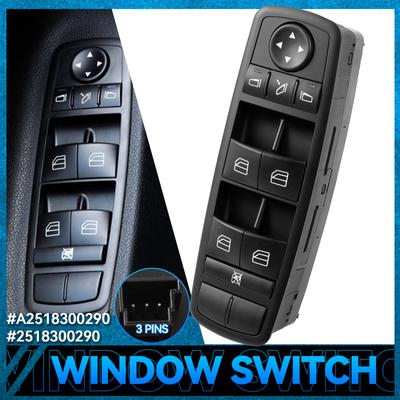 Interruptor de elevalunas eléctrico delantero izquierdo para Mercedes-Benz ML GL W164 GL320 GL350 GL450 ML320 ML350 ML450 A2518300290 2518300290