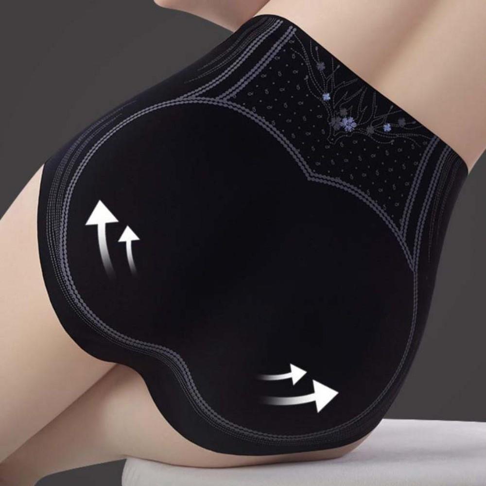 High Waist Butt Lifter Briefs Flowers Tummy Control Underwear Breathable Seamless Underpants  Women