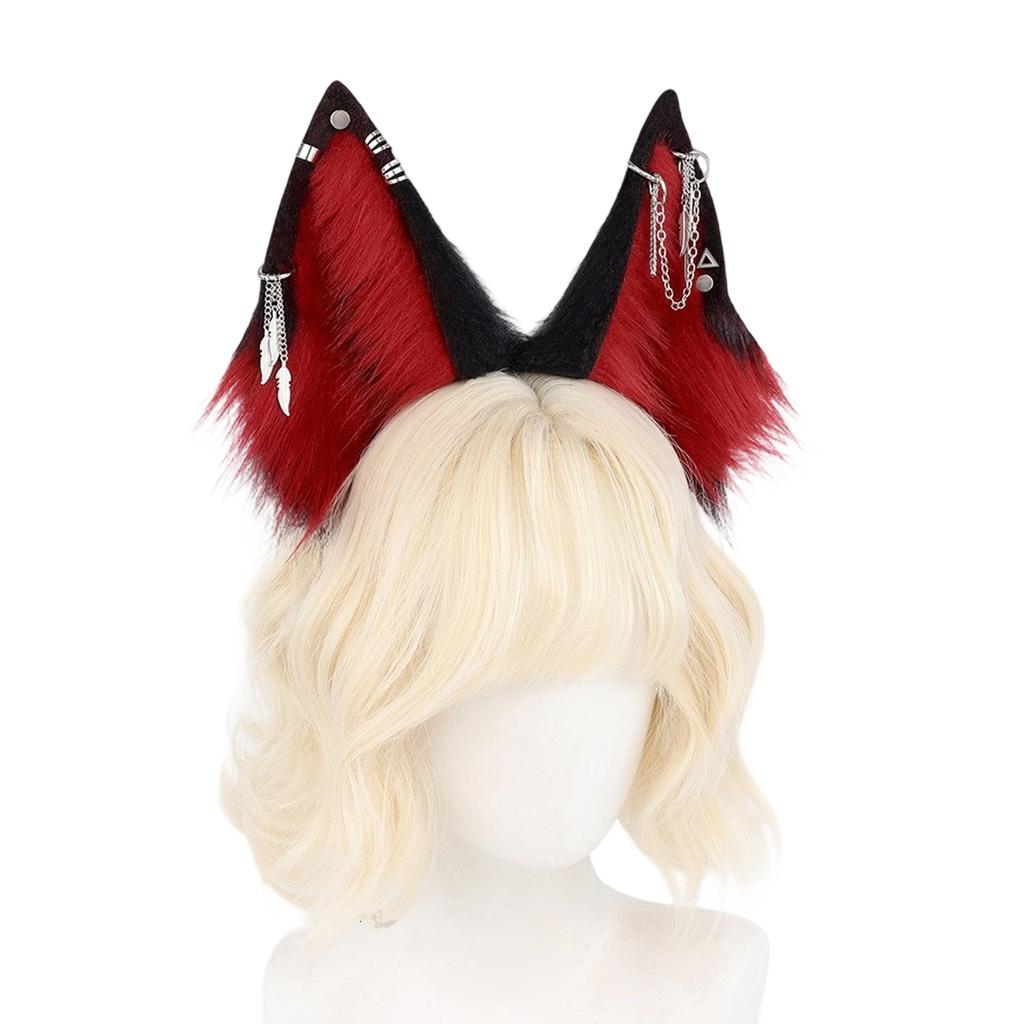 Elastic Faux Fur Wolf Ear Headband for Costume Parties Cosplay Event and Role Playing Gathering Dressingup Headwear