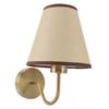 Modern Linen Wall Lamp Iron Base Soft Fabric Shade Wall Sconce Lamp Brass Gold Hardwired Wall Light Living Room