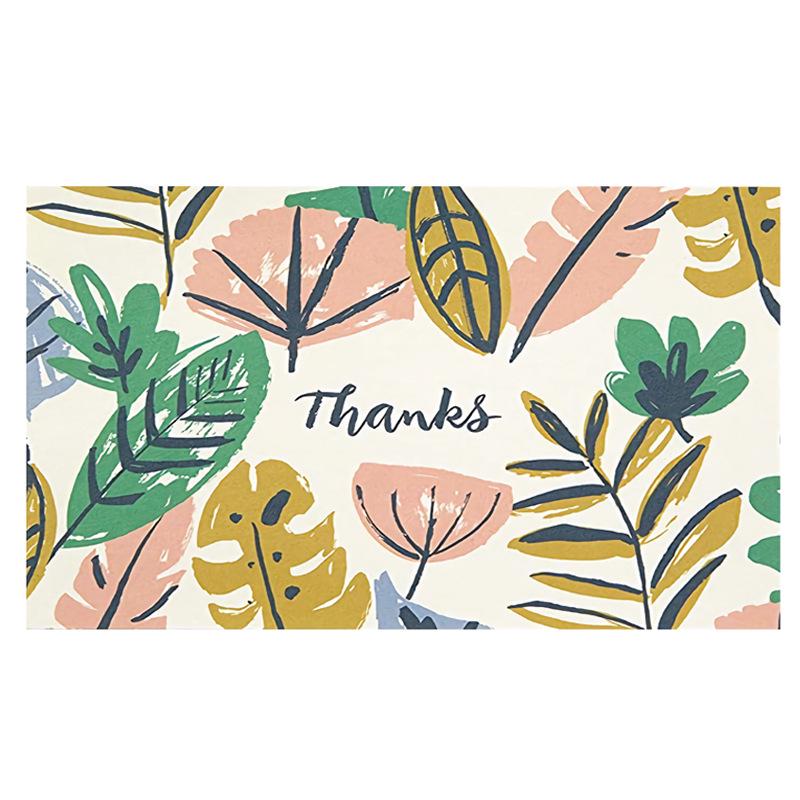 Pink 'Thank You' Cards - 50 Sheets/Pack for Gift Boxes, Decorations, and Postcards