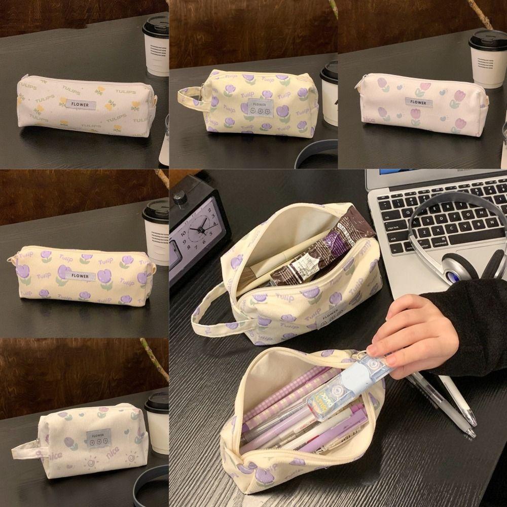 Multi-functional Pen Bag INS Style Toiletry Bag Stationery Storage Pouch Office School Supplies