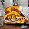 Custom Name Lion Adventure Party Blanket For Couch Bed Plush Cozy Fuzzy Blanket Super Soft Warm Blankets For Fall And Winter 0916267