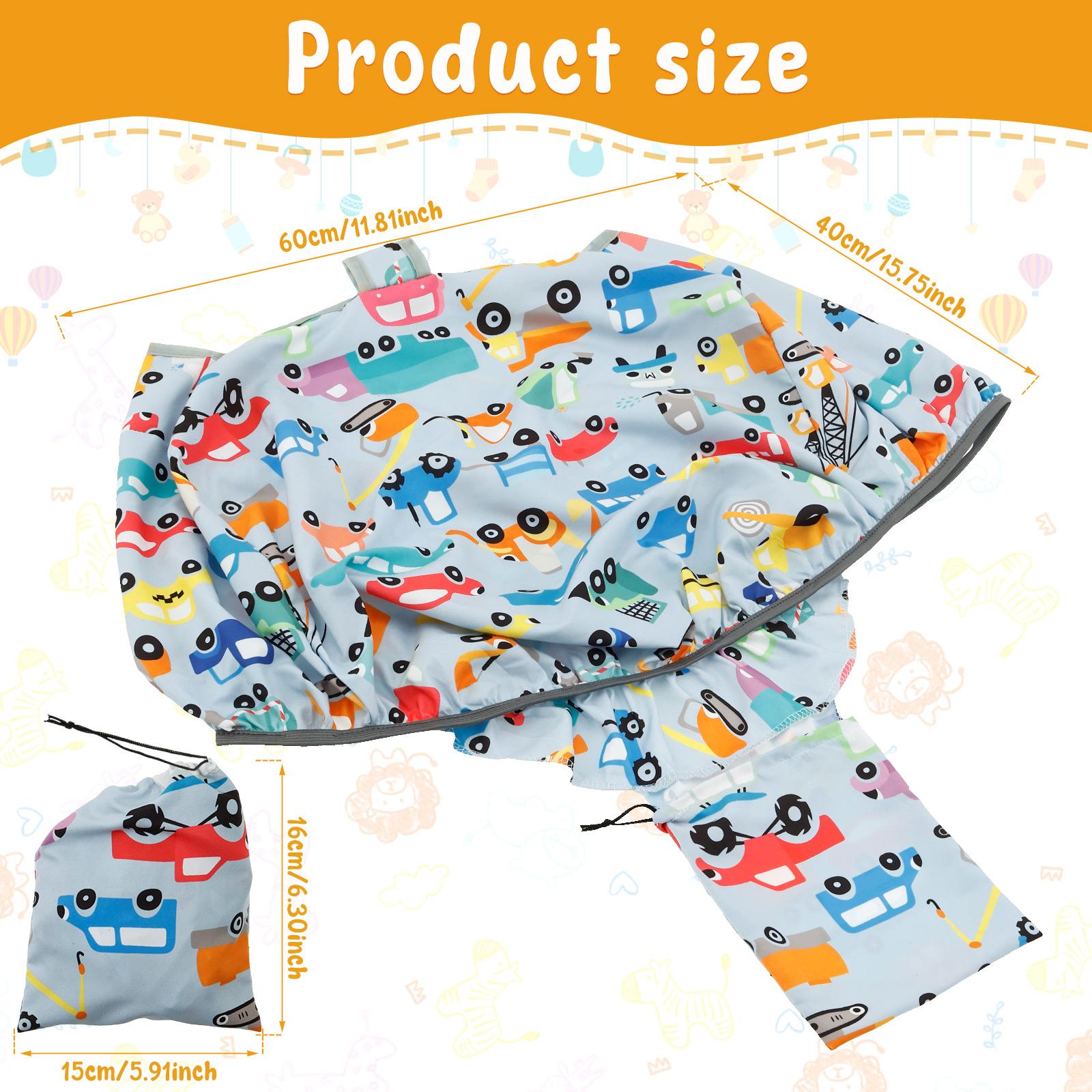 Baby Shopping Cart Seat Cover Polyester Waterproof Carton Style Baby Safety Cart Cover Comfortable Children Anti-Dirty Seat Pad