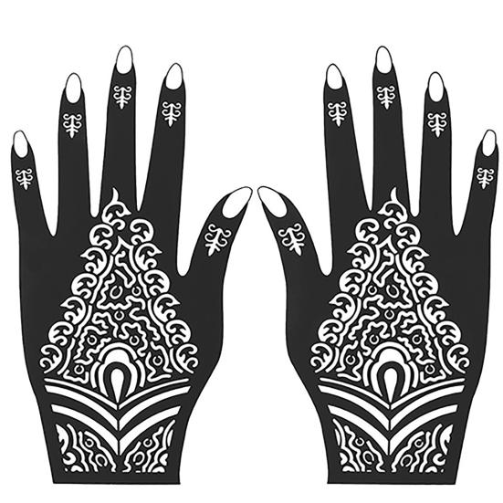 2 vnt. Šaunus laikinas gėlių rašto rankų darbo lipdukas tatuiruotės lipdukas naktiniams klubams