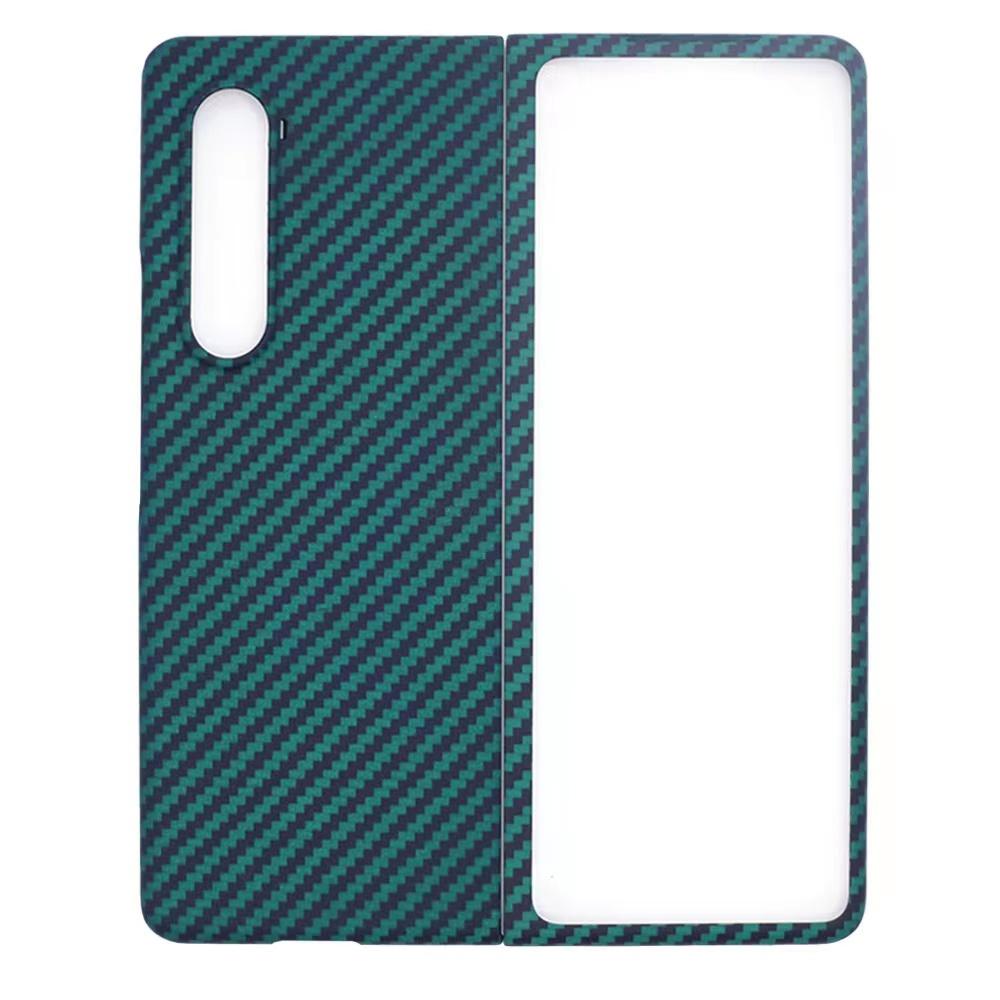 3K Twill Carbon Fiber Phone Case for Galaxy Z Fold 4 Camera Big Hole Crater Aramid Fiber  Flip 4 Phone Case