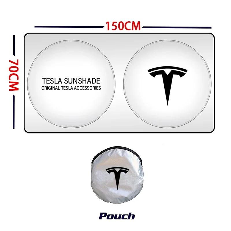 

Car Sun Shade Windshield Visor Protector Windscreen Folding Auto UV Protection For Tesla model 3 model X Y style Roadster