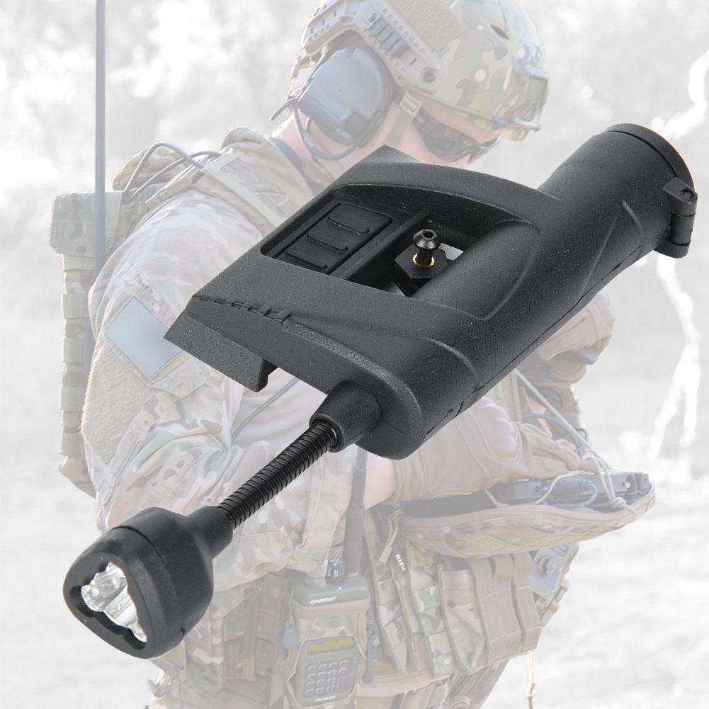 Outdoor Night Helmet Charging Light Lighting 4 Modes Flashlight Accessory Mount NE05006(BK)
