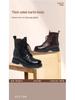 Women's British-Style Genuine Leather Ankle Boots - 2025 Autumn/Winter, Thick Sole, Velvet Wool Interior, Warm & Stylish.