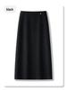 2025 New Spring High-Waisted Gray Sequin Midi Pencil Skirt for Women