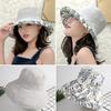 Wide Brim Cotton Summer Hat Women Packable Reversible Floral Bucket Hat UV Sun Protection Wide Brim Summer Beach Cap Double Sided Floppy Sun Hats