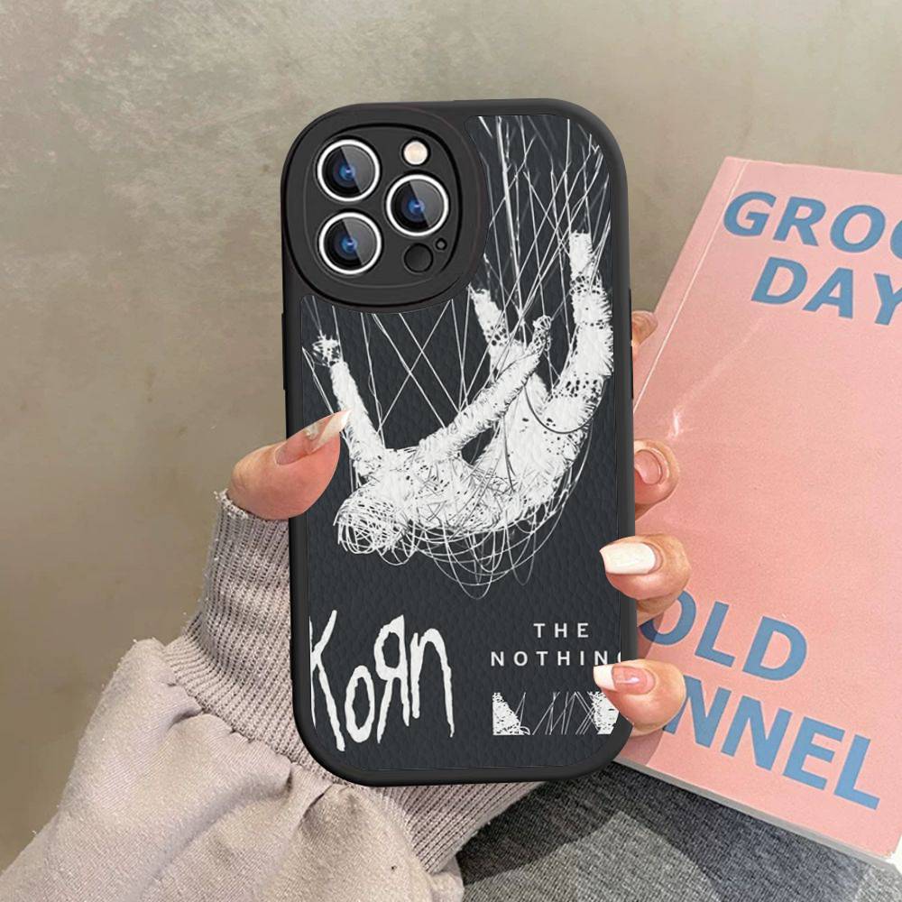 

K-Korn-Rock Band Phone Case Hard Leather For IPhone 16 15 14 13 12 Mini 11 14 Pro Max Xs X Xr 7 8 Plus Fundas iphone XS MAX