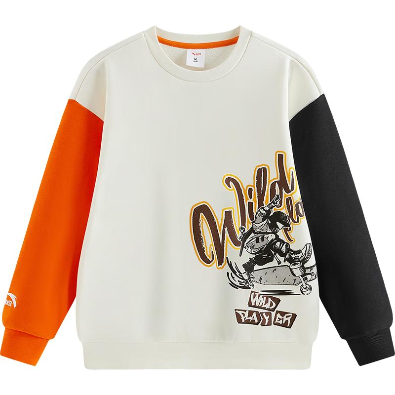Anta Boys  2025 Autumn/Winter Pullover Sweatshirt 160