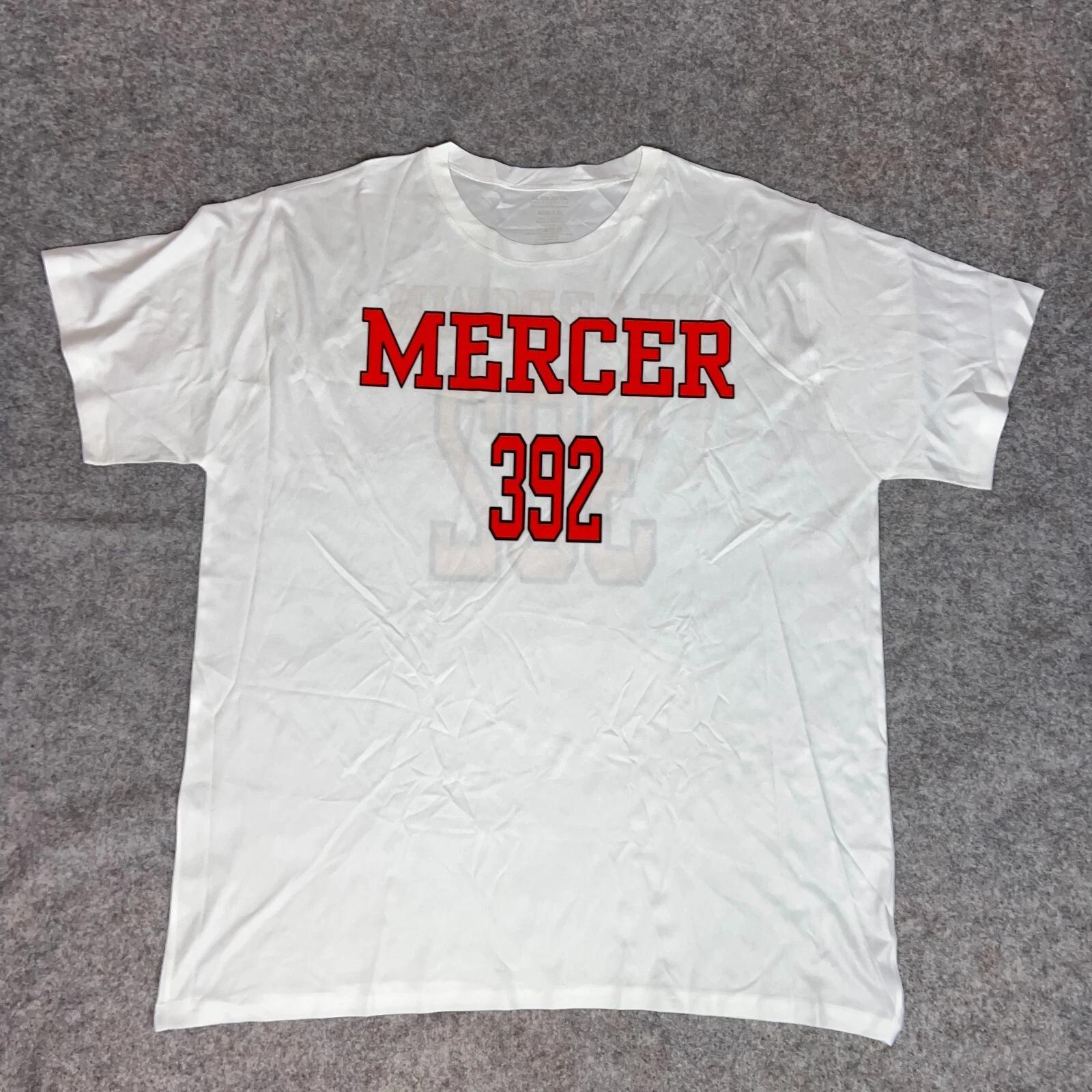 Mercer Bears Mens Shirt Extra Large White Orange Short Sleeve Tee NCAA Football L