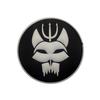 PVC Rubber 3D Trident Cat Head Velcro Badge Patch for Backpack