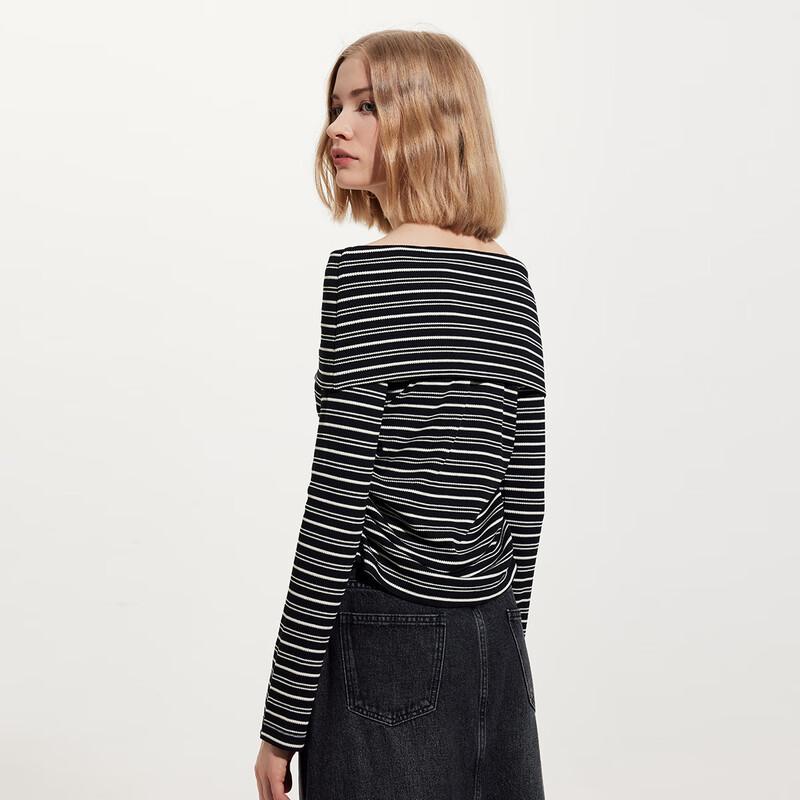 Shetu Off-Shoulder Striped Knit Top