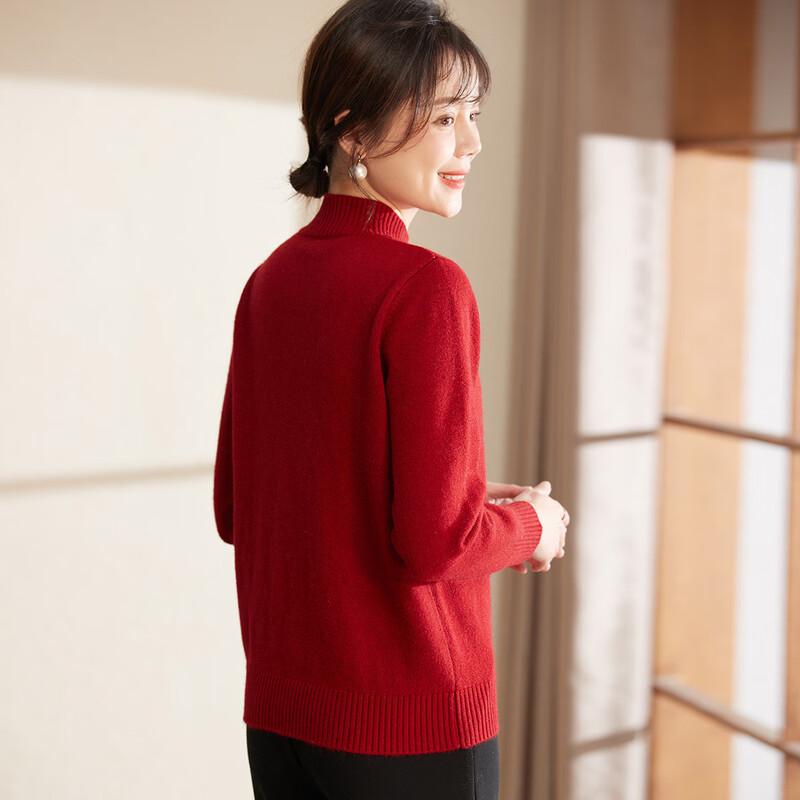 Xihui Women's Winter Faux Two-Piece Knit Top