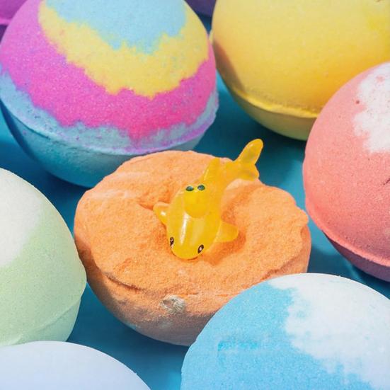 1 Set Meeres-Themen-Badebomben mit Überraschungsspielzeug Sprudelnde bunte Badeblasen für Kinder Entspannung wie im Spa Lustiges Geschenk für Kleinkinder Kinder